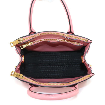 Prada Saffiano 2-Way Bag Leather Pink Gold — view 7