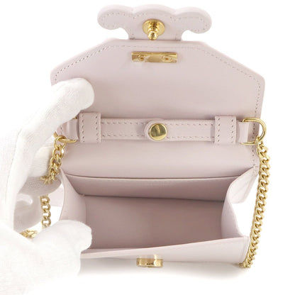 Celine Triomphe Chain Shoulder Bag Leather Pink Gold — view 7