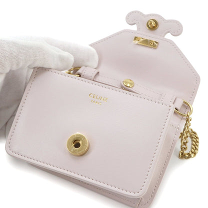Celine Triomphe Chain Shoulder Bag Leather Pink Gold — view 6