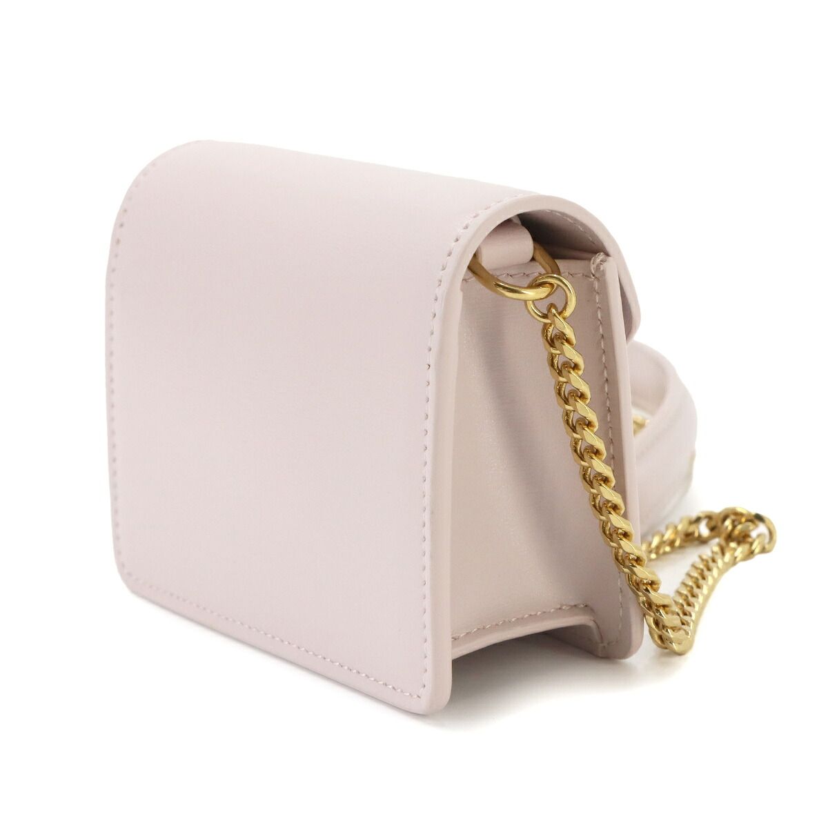 Celine Triomphe Chain Shoulder Bag Leather Pink Gold — view 3