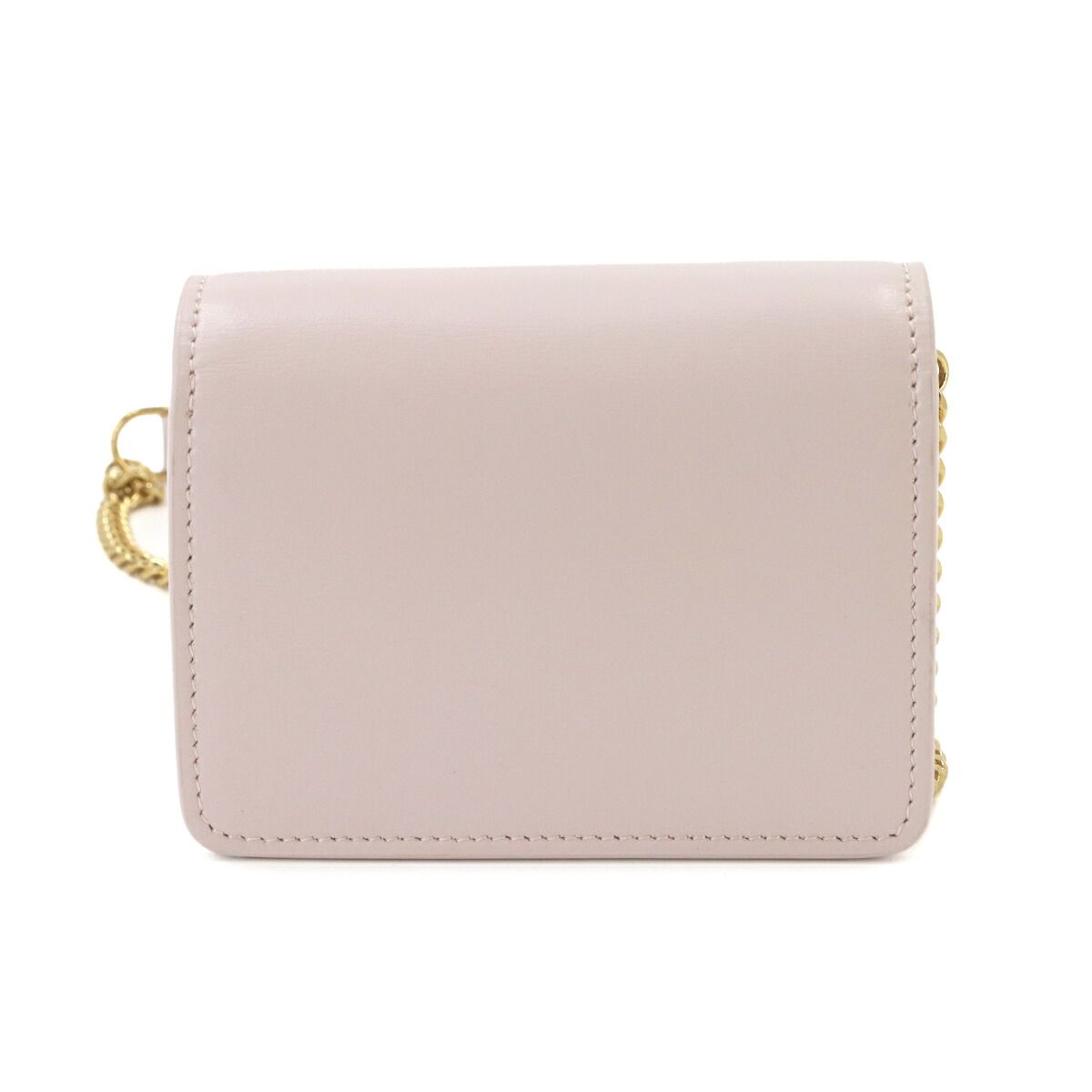 Celine Triomphe Chain Shoulder Bag Leather Pink Gold — view 2