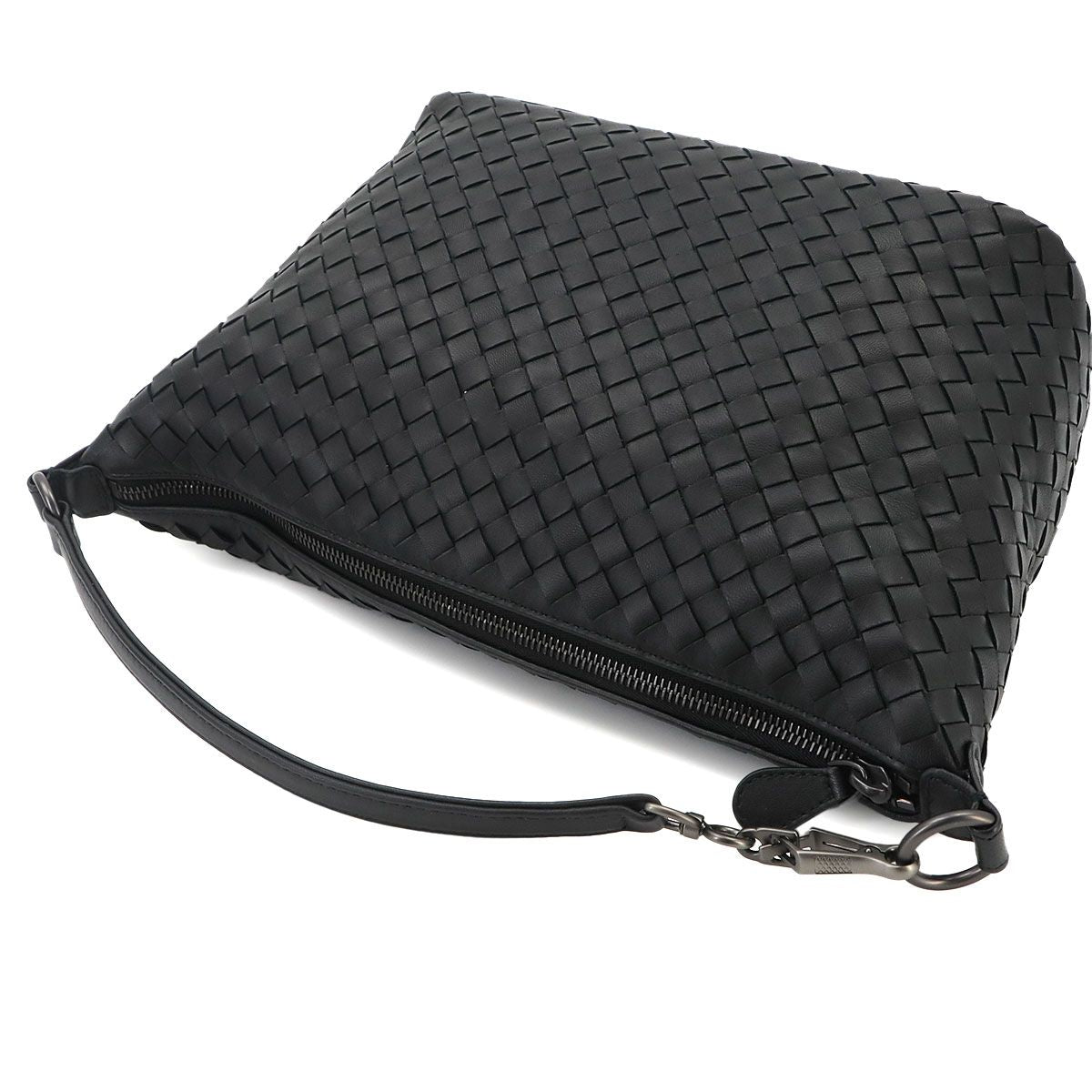 Bottega Veneta Intrecciato Hand Bag Leather Black Bag — view 5