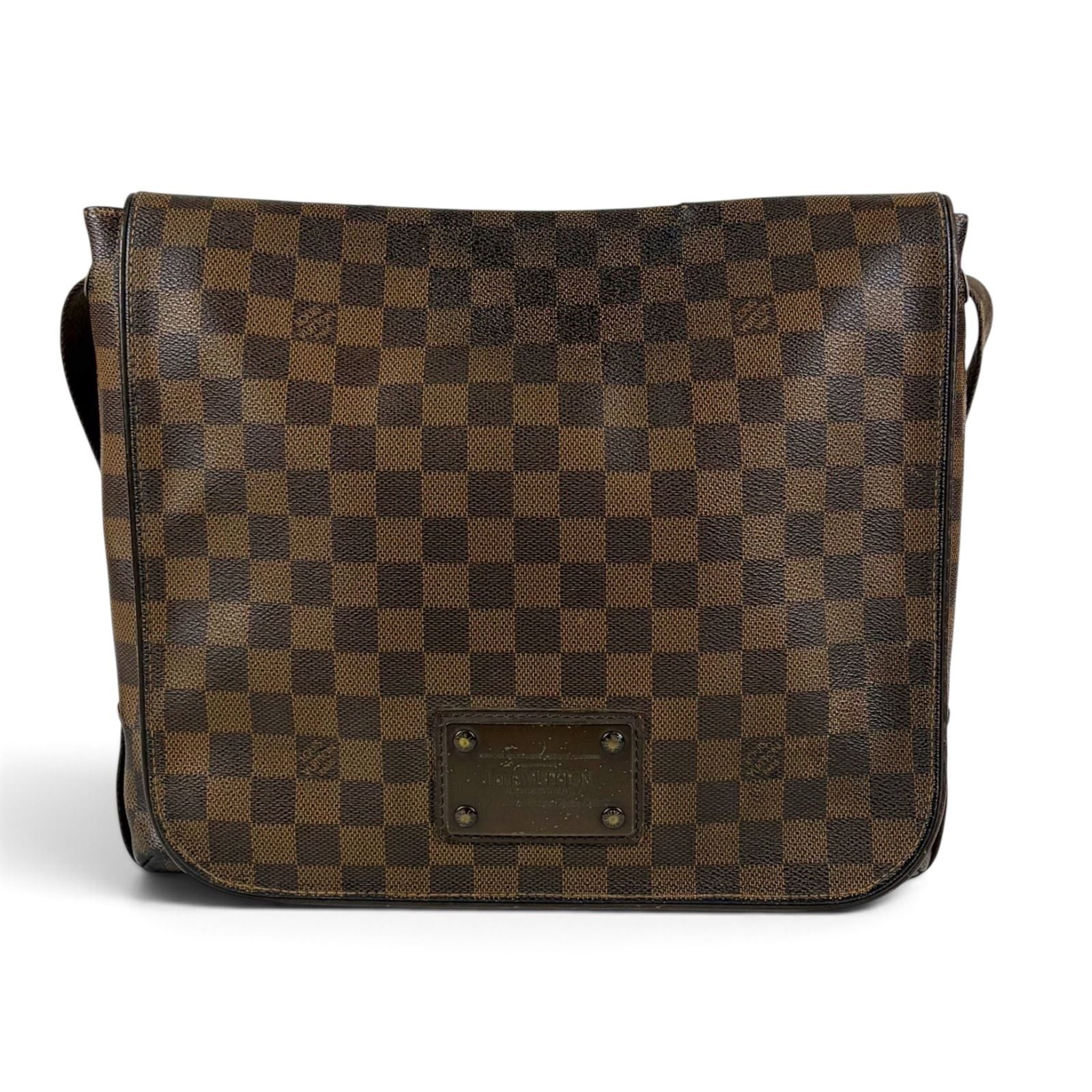 Louis Vuitton Cross Brooklyn MM Damier Leather Ebene Shoulder Bag — view 4