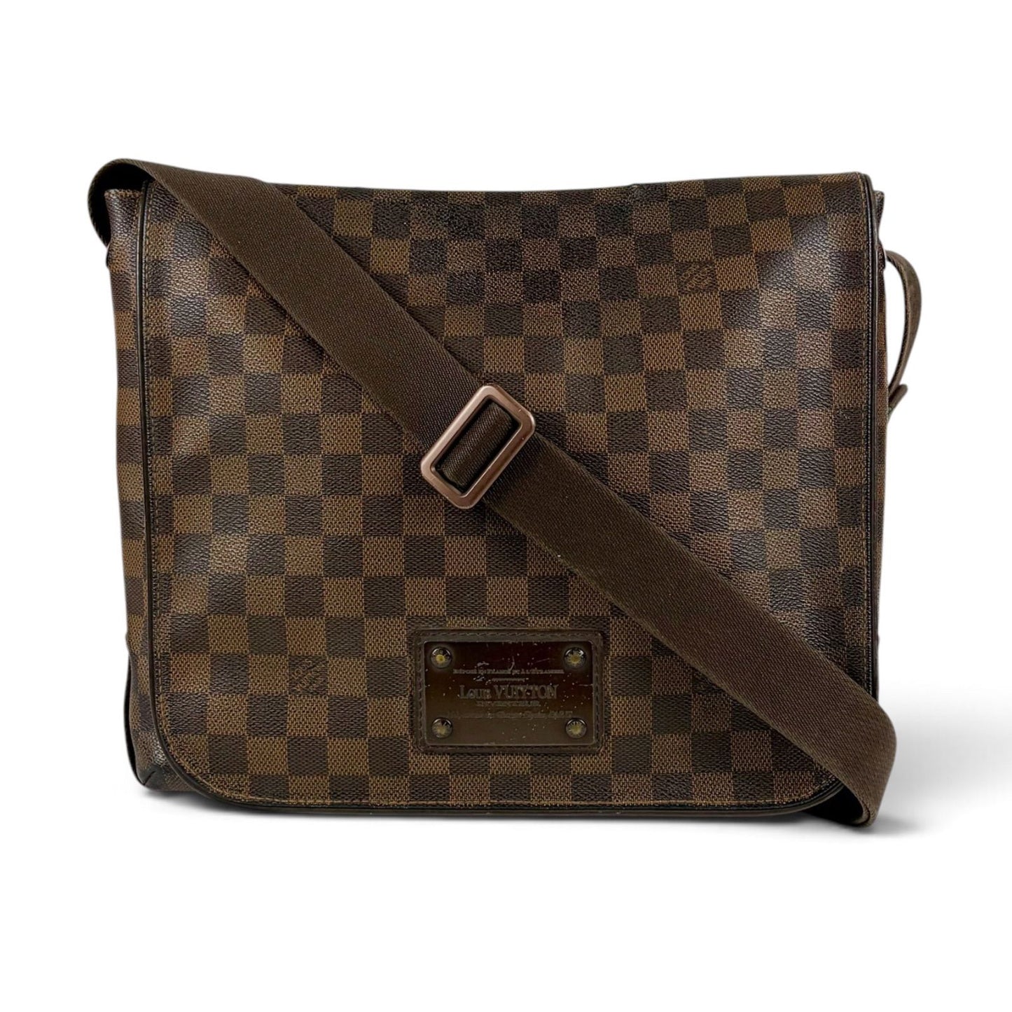Louis Vuitton Cross Brooklyn MM Damier Leather Ebene Shoulder Bag — view 3