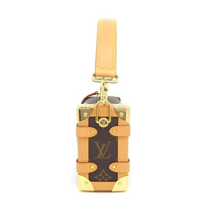 Louis Vuitton Handbag Side Trunk Brown Monogram Canvas Leather Gold — view 3