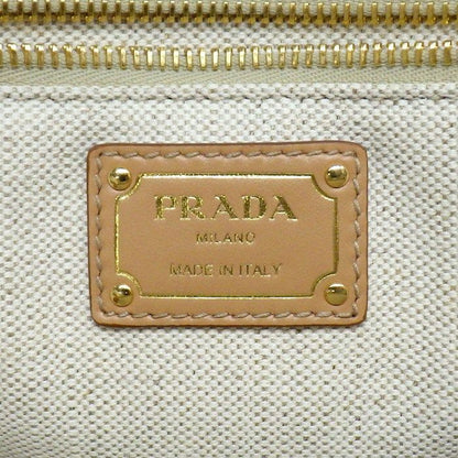 Prada Tote Bag Linen Blend Small Natural Gold — view 7