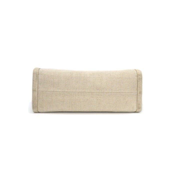 Prada Tote Bag Linen Blend Small Natural Gold — view 4