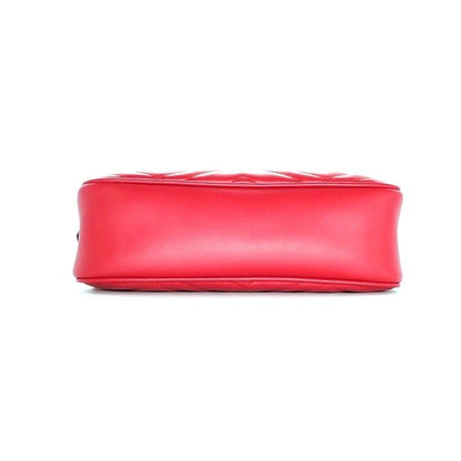 Gucci Shoulder Bag GG Marmont Small Hibisca Red Leather — view 4