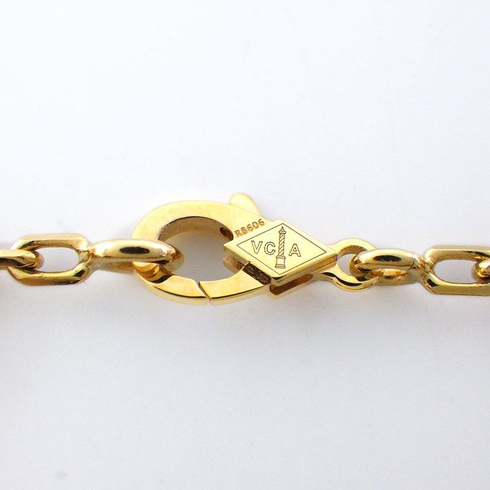 Van Cleef & Arpels Bracelet Vintage Alhambra White Shell 18k Yellow Gold — view 3