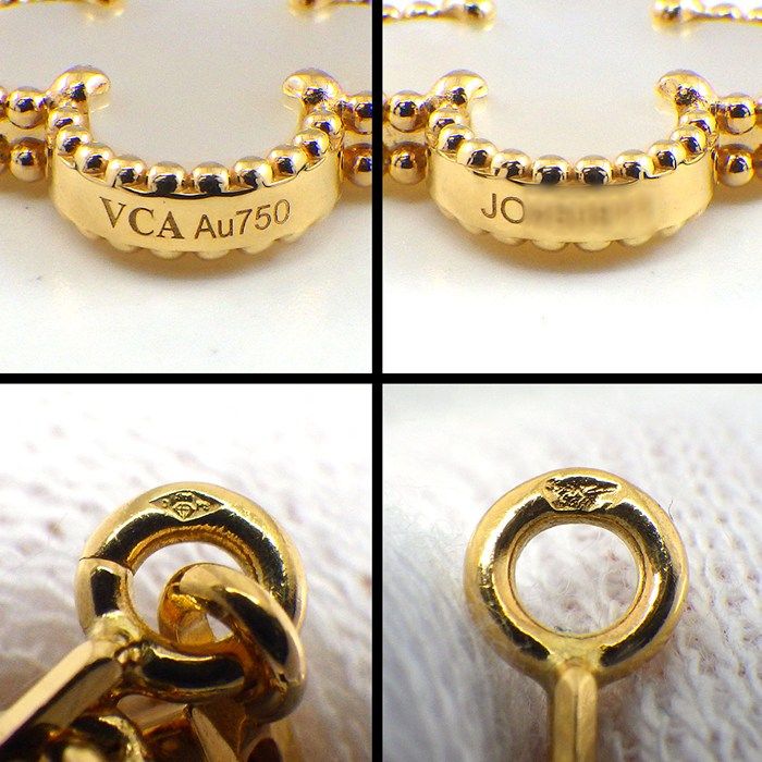 Van Cleef & Arpels Bracelet Vintage Alhambra White Shell 18k Yellow Gold — view 4