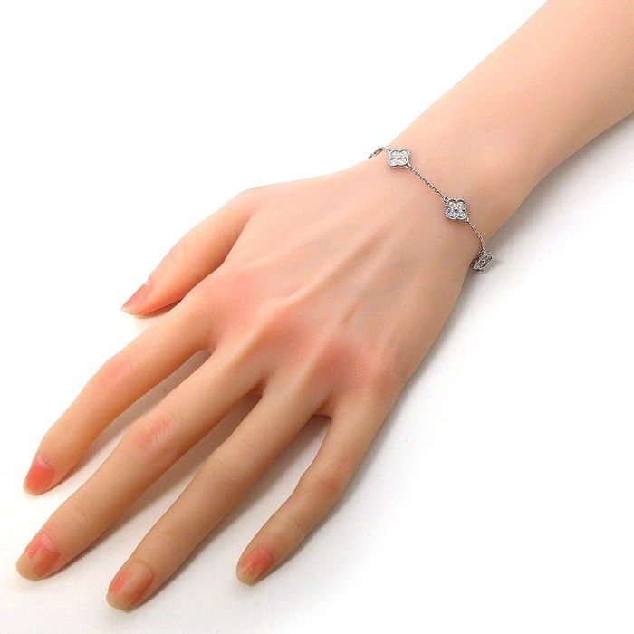Van Cleef & Arpels Bracelet Sweet Alhambra Full Pave 18k White Gold — view 6