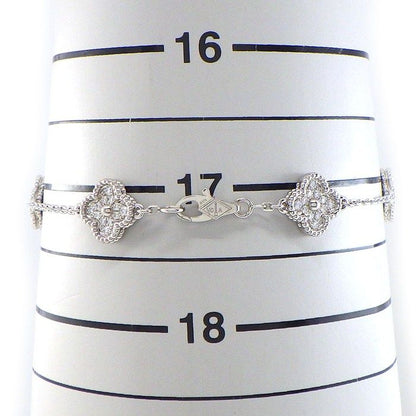 Van Cleef & Arpels Bracelet Sweet Alhambra Full Pave 18k White Gold — view 7