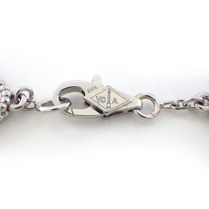 Van Cleef & Arpels Bracelet Sweet Alhambra Full Pave 18k White Gold — view 3