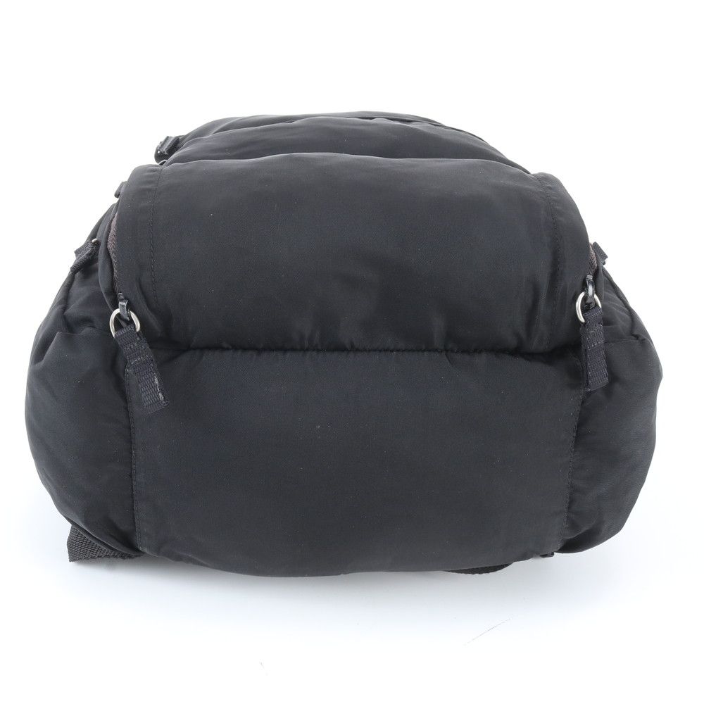 Prada Tessuto Nylon Triangle Logo Backpack Black — view 5