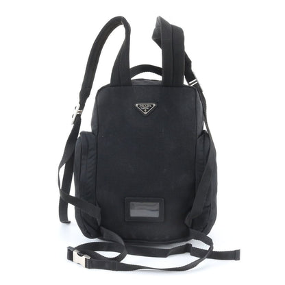 Prada Tessuto Nylon Triangle Logo Backpack Black — view 3
