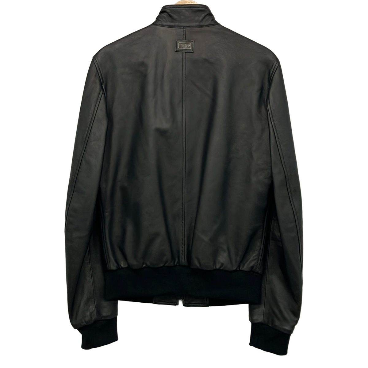 Dolce & Gabbana Jacket S Black Long Sleeve Leather — view 2