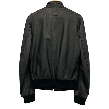 Dolce & Gabbana Jacket S Black Long Sleeve Leather — view 2