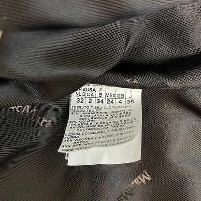 Max Mara Coat Dark Brown Long Sleeve Tweed Winter 36 — view 4