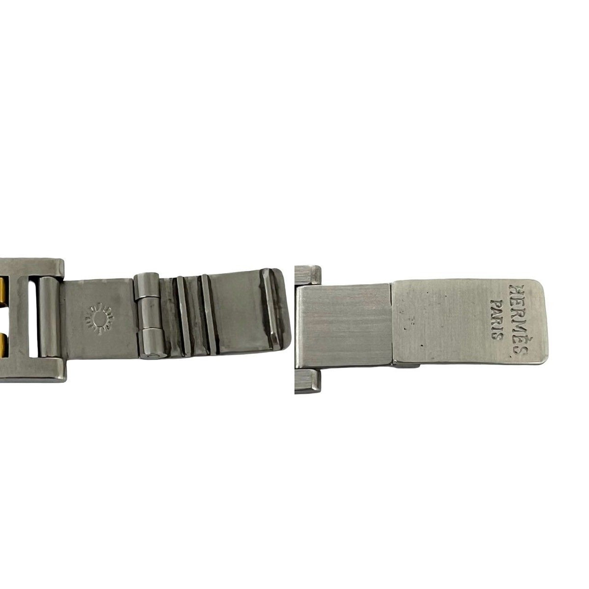 Hermes Vintage Rallye Stainless Quartz Watch Silver Gold — view 3