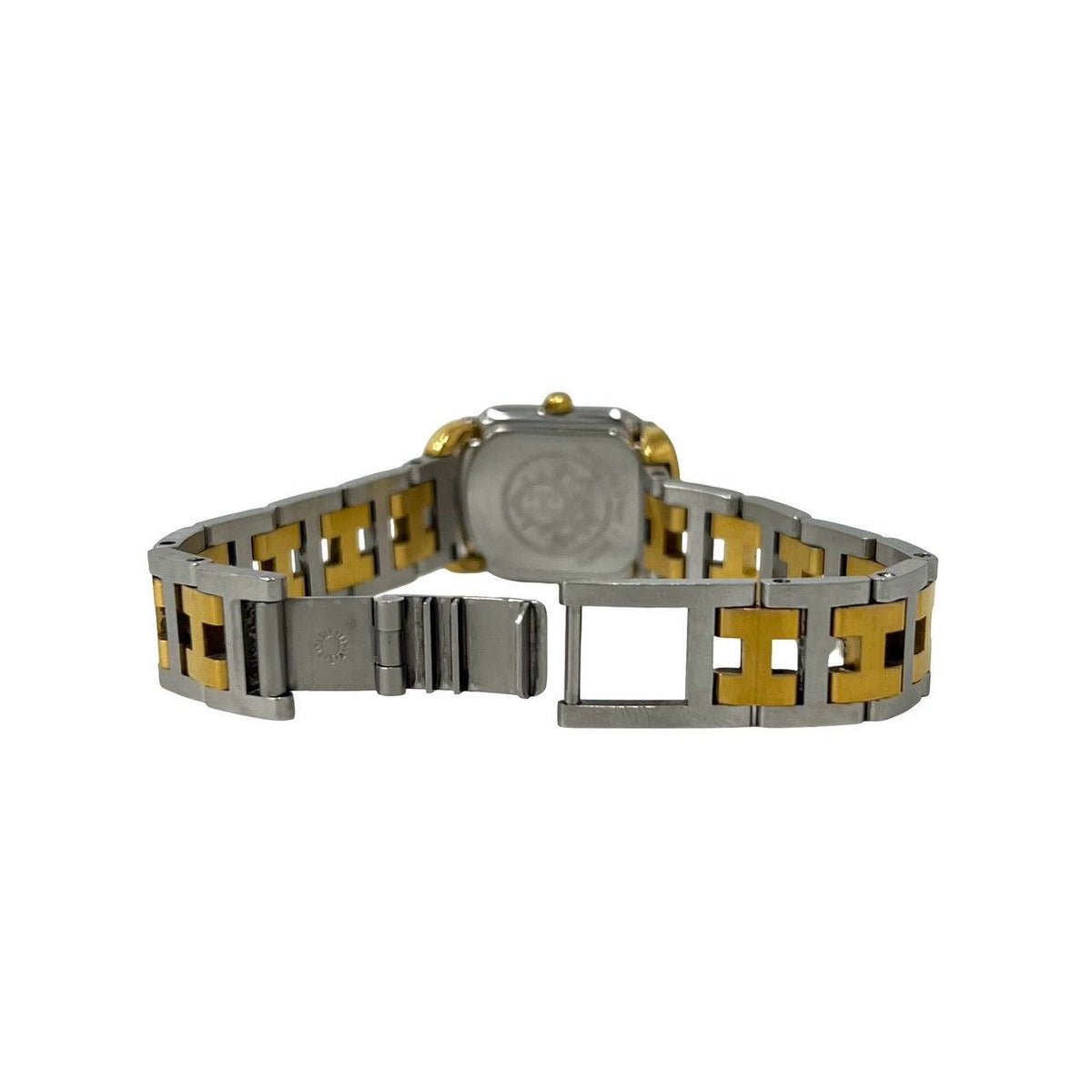 Hermes Vintage Rallye Stainless Quartz Watch Silver Gold — view 8