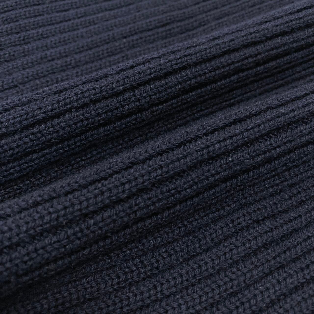 Miu Miu Turtleneck Knit Sweater Rib Navy Wool — view 6
