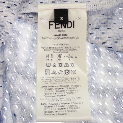 Fendi Technical Mesh Short Sleeve T-Shirt Polyester Blue White Summer S — view 7