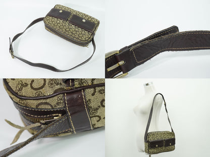 Celine C Sulky Shoulder Bag Canvas Brown — view 6