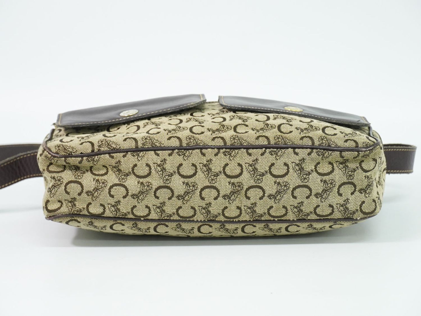 Celine C Sulky Shoulder Bag Canvas Brown — view 3