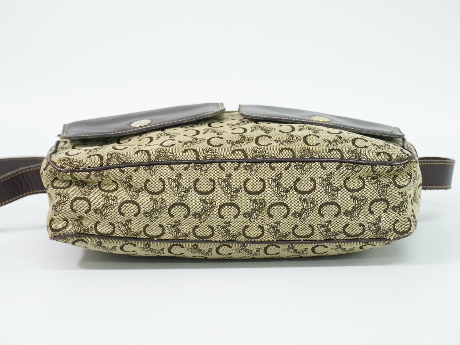 Celine C Sulky Shoulder Bag Canvas Brown — view 3