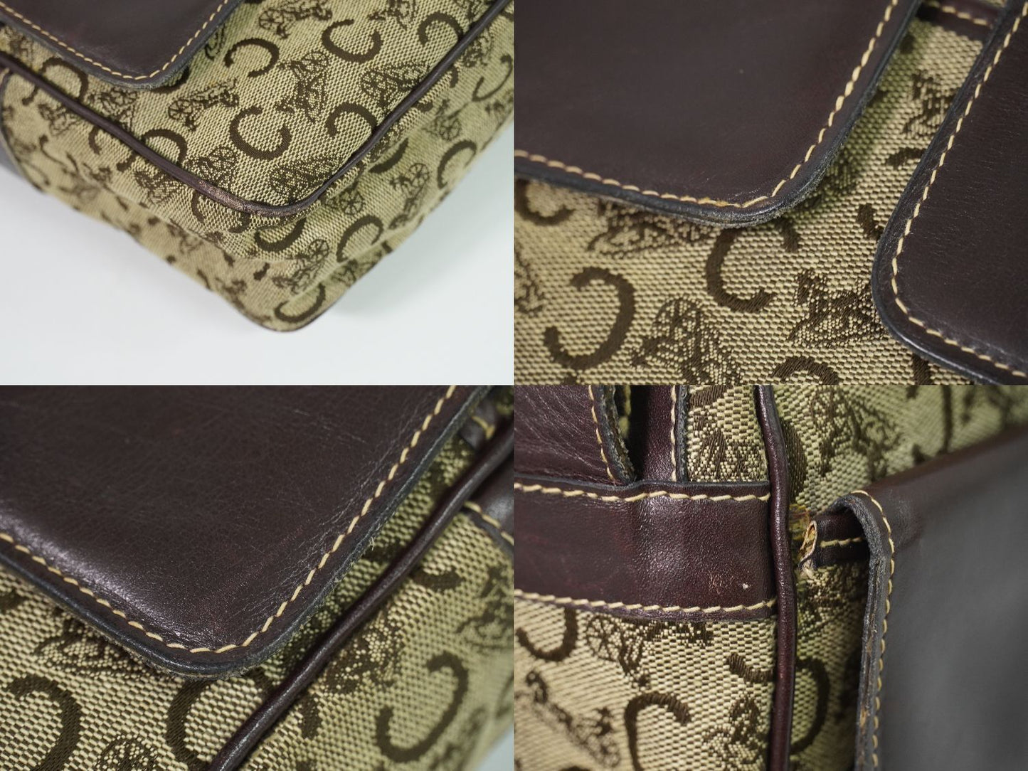 Celine C Sulky Shoulder Bag Canvas Brown — view 7