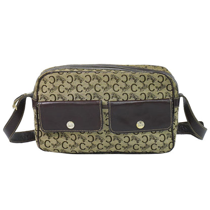 Celine C Sulky Shoulder Bag Canvas Brown