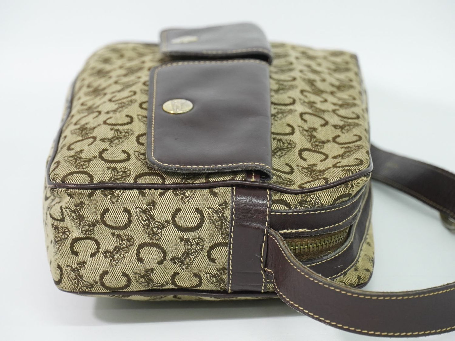 Celine C Sulky Shoulder Bag Canvas Brown — view 4