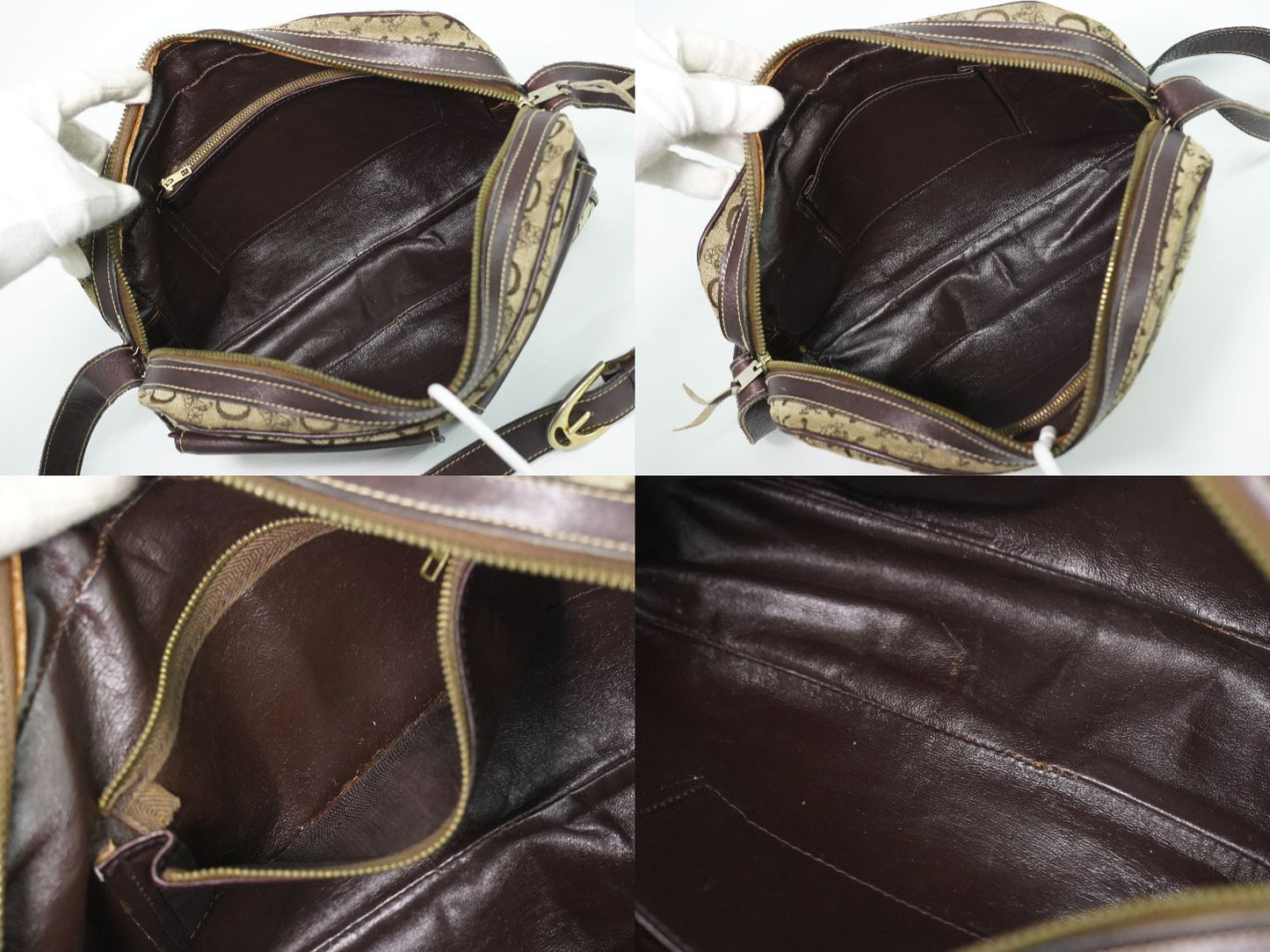 Celine C Sulky Shoulder Bag Canvas Brown — view 8