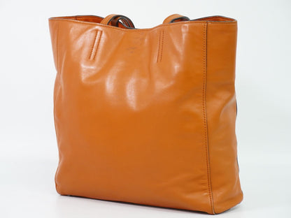 Miu Miu Leather Shoulder Bag Tote Orange — view 2