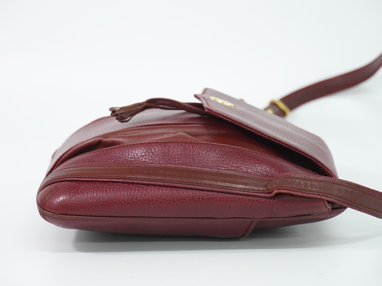 Cartier Must Line Shoulder Bag Pochette Leather Bordeaux — view 4