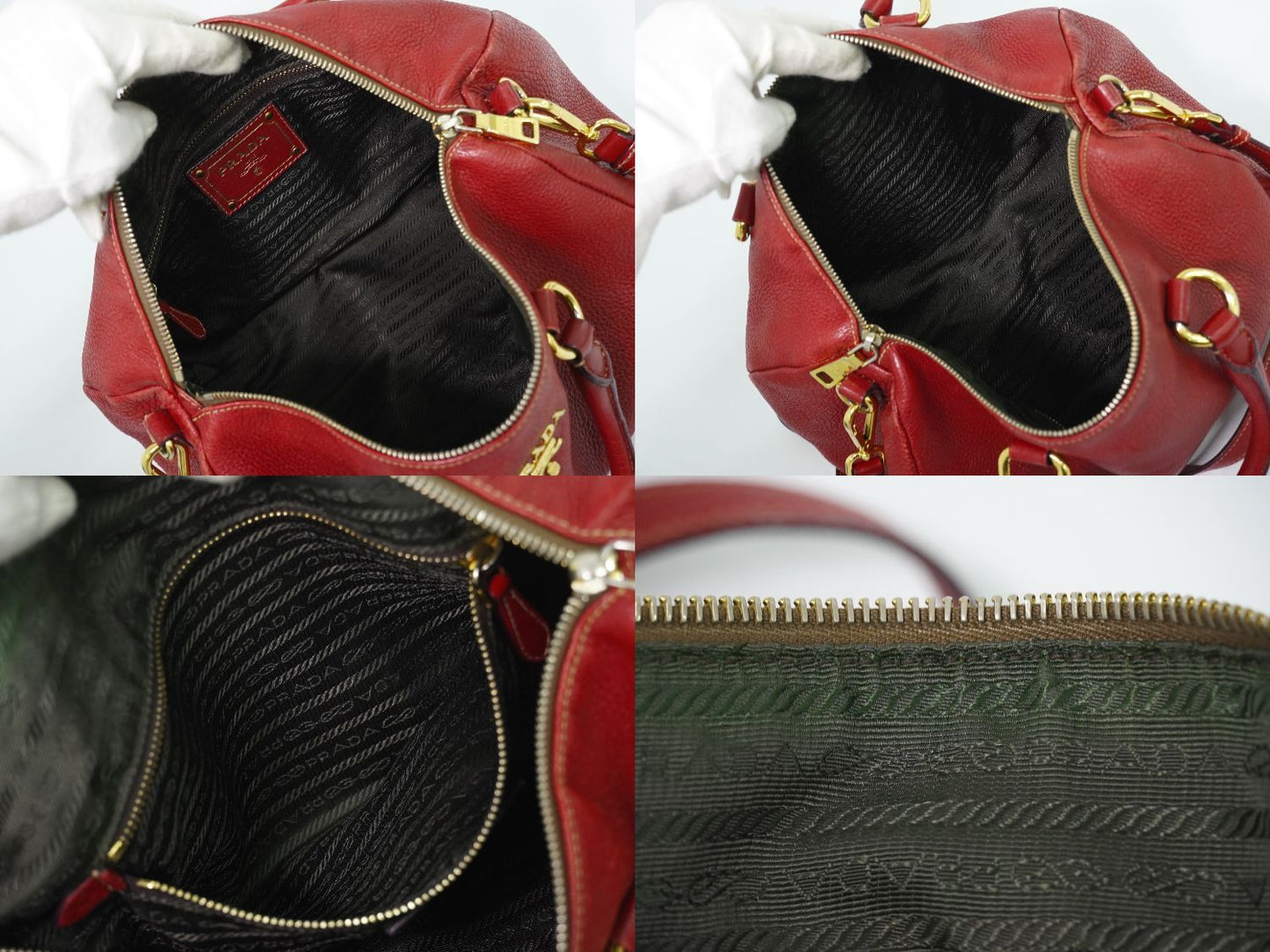 Prada Leather 2-Way Shoulder Bag Mini Pochette — view 8