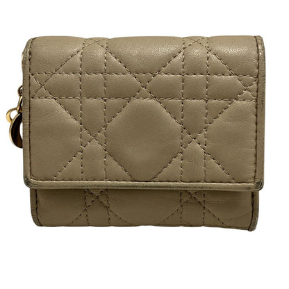 Dior Lotus Wallet Lady Trifold Lambskin