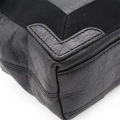 Balenciaga Exclusive Line Navy Cabas XS Tote 2-Way Shoulder Bag Leather Black — view 3
