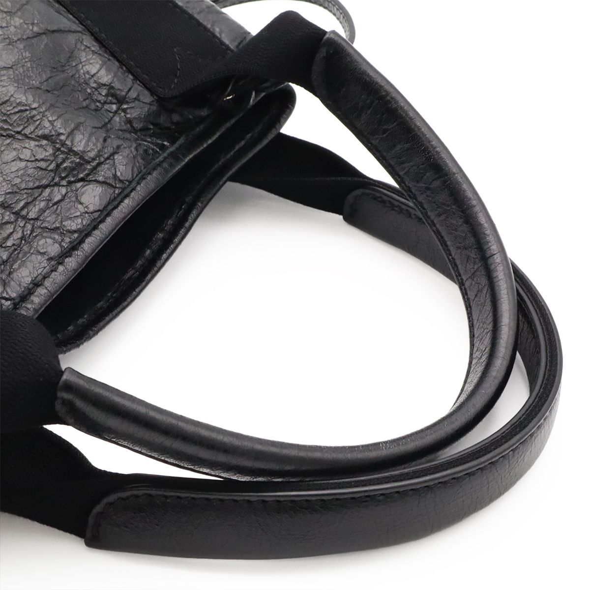 Balenciaga Exclusive Line Navy Cabas XS Tote 2-Way Shoulder Bag Leather Black — view 4