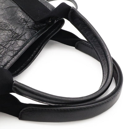 Balenciaga Exclusive Line Navy Cabas XS Tote 2-Way Shoulder Bag Leather Black — view 4