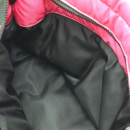 Prada Tessuto Soft Tote 2-Way Shoulder Bag Nylon Leather Pink Black Silver — view 7