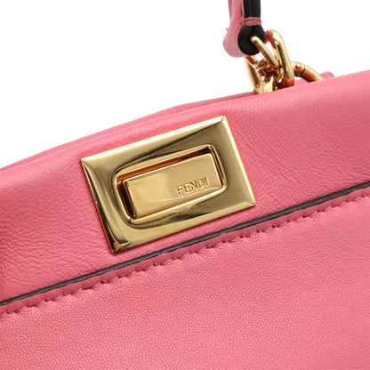 Fendi Micro Peekaboo Mini Bag 2-Way Crossbody Leather Pink Gold — view 6