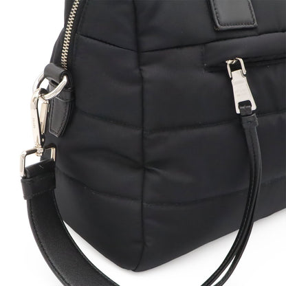 Prada Bomber Mini Boston Bag 2-Way Nylon Leather Nero Black — view 5