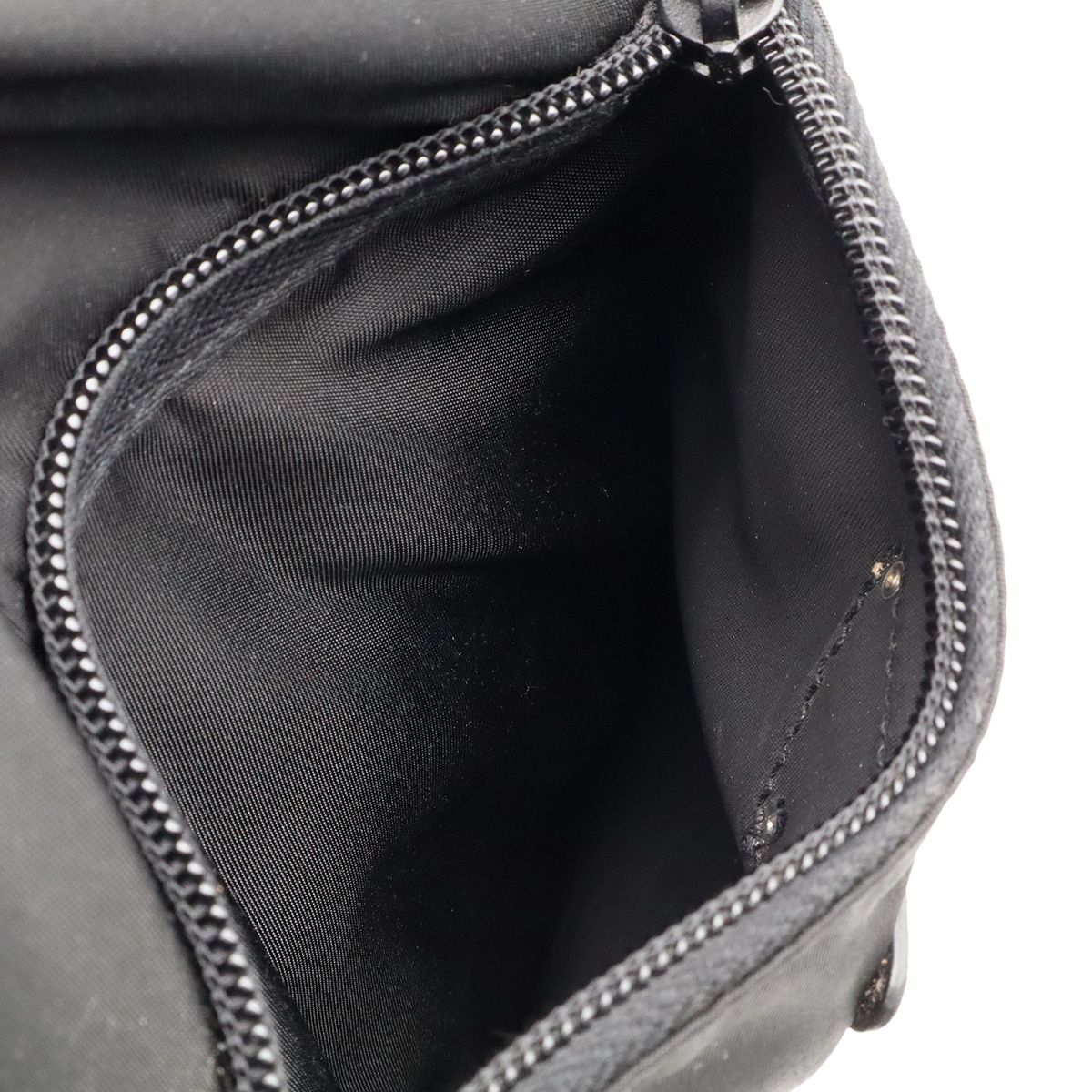 Prada Triangle Logo Tote Big Travel Bag Purse Nylon Leather Nero Black Silver — view 7