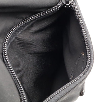 Prada Triangle Logo Tote Big Travel Bag Purse Nylon Leather Nero Black Silver — view 7