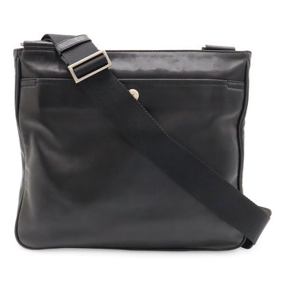 Prada Triangle Logo Shoulder Bag Cross Nappa Leather Nero Black Silver Overseas