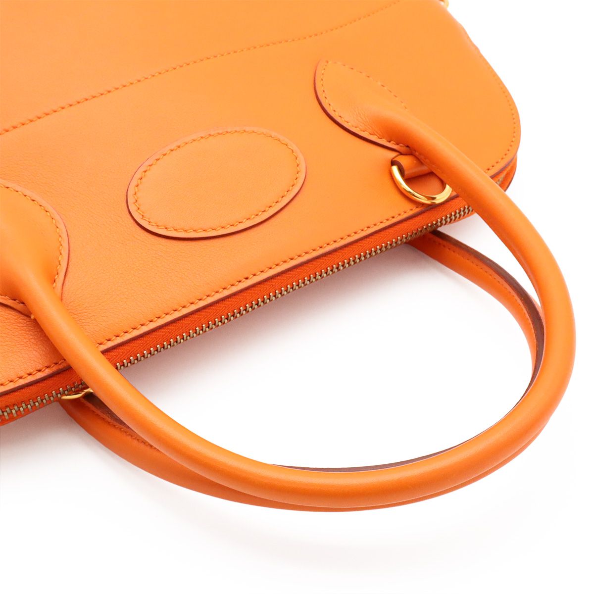 Hermes Bolide 31 2-Way Shoulder Bag Vogalibar Leather Orange Gold — view 4