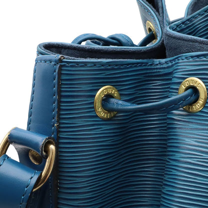 Louis Vuitton Epi Noe Drawstring Shoulder Bag Leather Toledo Blue — view 6