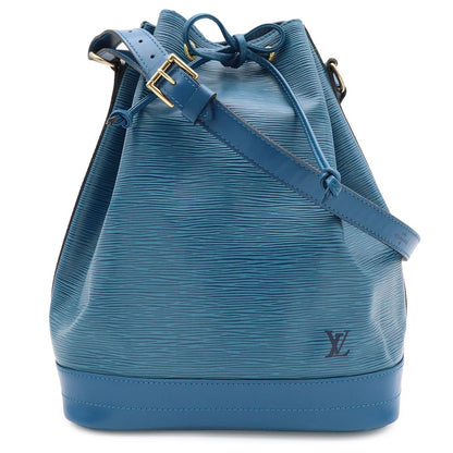 Louis Vuitton Epi Noe Drawstring Shoulder Bag Leather Toledo Blue