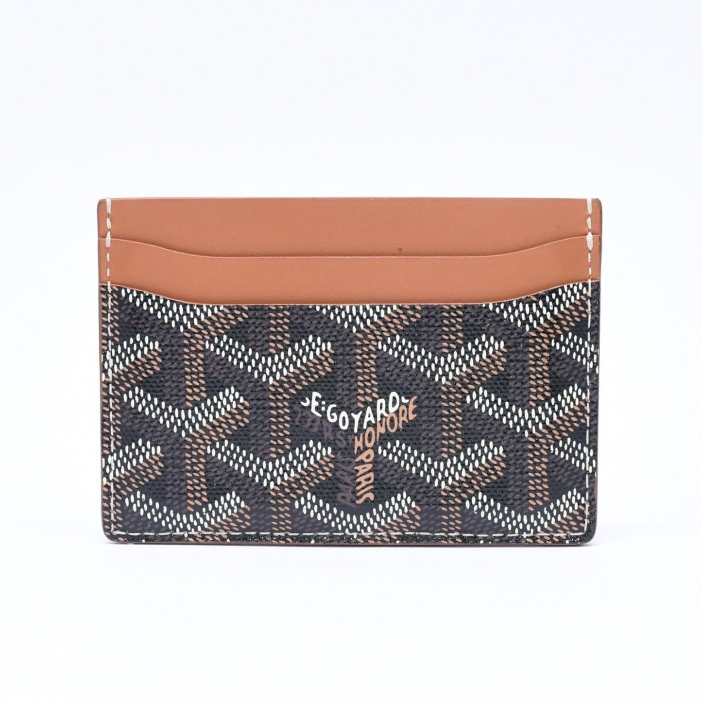 Goyard Saint Sulpice Card Case Black Brown — view 2